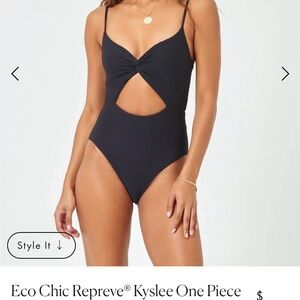 L*Space Black One Piece Swimsuit